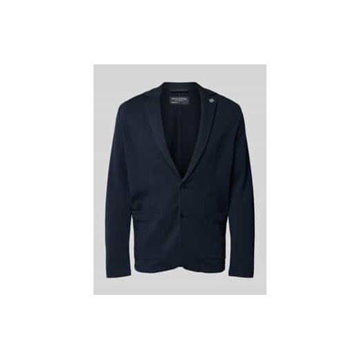 Marynarka o kroju regular fit z dżerseju z mieszanki bawełny z metalową szpilką z logo ze sklepu Peek&Cloppenburg  w kategorii Marynarki męskie - zdjęcie 177833635
