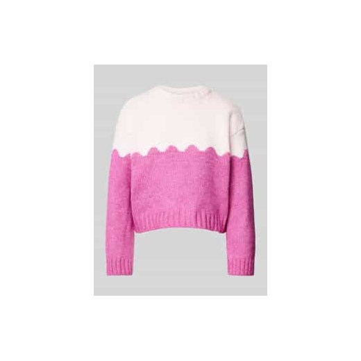 Sweter z dzianiny o kroju relaxed fit w stylu Colour Blocking model RIMMA’ ze sklepu Peek&Cloppenburg  w kategorii Swetry damskie - zdjęcie 177833787