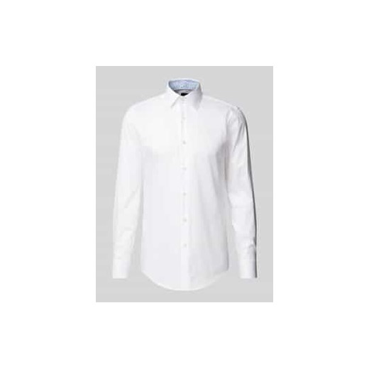 Koszula biznesowa o kroju regular fit z wiskozy z kołnierzykiem typu kent ze sklepu Peek&Cloppenburg  w kategorii Koszule męskie - zdjęcie 177834305