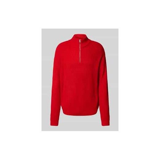 Sweter z dzianiny z prążkowanymi wykończeniami ze sklepu Peek&Cloppenburg  w kategorii Swetry męskie - zdjęcie 177834989
