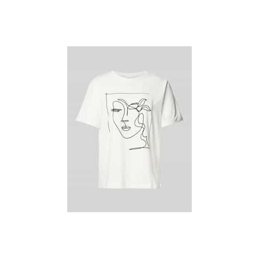 T-shirt z nadrukiem z motywem model ‘SYBILLA’ ze sklepu Peek&Cloppenburg  w kategorii Bluzki damskie - zdjęcie 177835019
