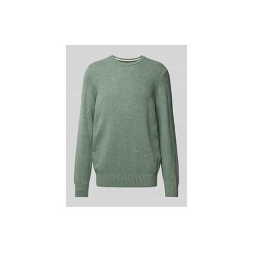 Sweter o kroju regular fit z dzianiny z włoskiej,cętkowanej przędzy tweedowej ze sklepu Peek&Cloppenburg  w kategorii Swetry męskie - zdjęcie 177835228