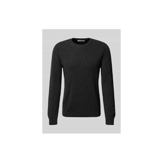 Sweter z dzianiny z okrągłym dekoltem ze sklepu Peek&Cloppenburg  w kategorii Swetry męskie - zdjęcie 177835358