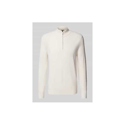 Bluza z kołnierzem i prążkowanymi wykończeniami ze sklepu Peek&Cloppenburg  w kategorii Bluzy męskie - zdjęcie 177835368
