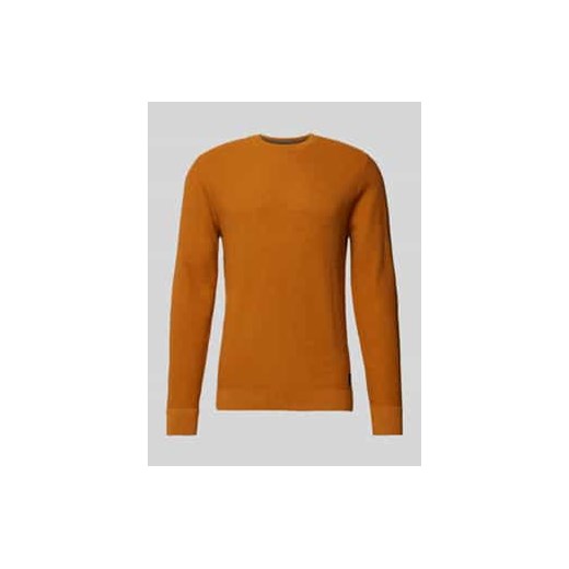 Sweter z dzianiny o kroju regular fit z czystej bawełny z fakturą ze sklepu Peek&Cloppenburg  w kategorii Swetry męskie - zdjęcie 177835385
