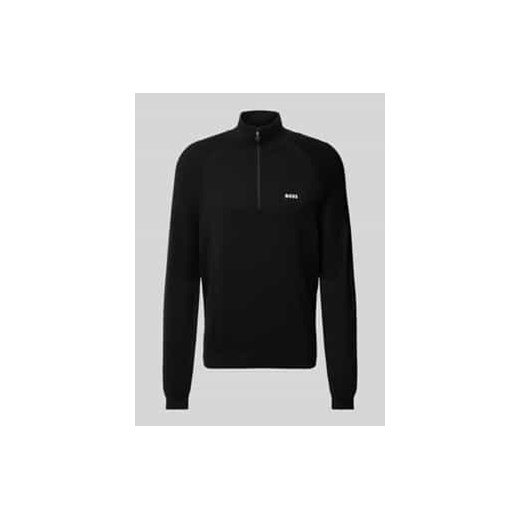 Sweter z dzianiny z nadrukiem z logo model ‘Perform-Max’ ze sklepu Peek&Cloppenburg  w kategorii Swetry męskie - zdjęcie 177835408