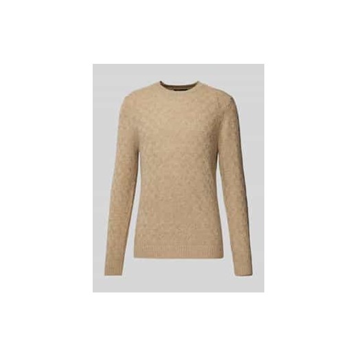 Sweter z dzianiny z fakturowanym wzorem ze sklepu Peek&Cloppenburg  w kategorii Swetry męskie - zdjęcie 177836027