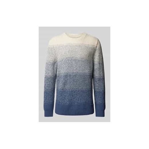 Sweter z dzianiny z okrągłym dekoltem ze sklepu Peek&Cloppenburg  w kategorii Swetry męskie - zdjęcie 177836109