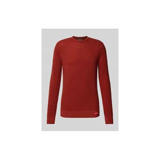 Sweter z dzianiny z okrągłym dekoltem ze sklepu Peek&Cloppenburg  w kategorii Swetry męskie - zdjęcie 177836147