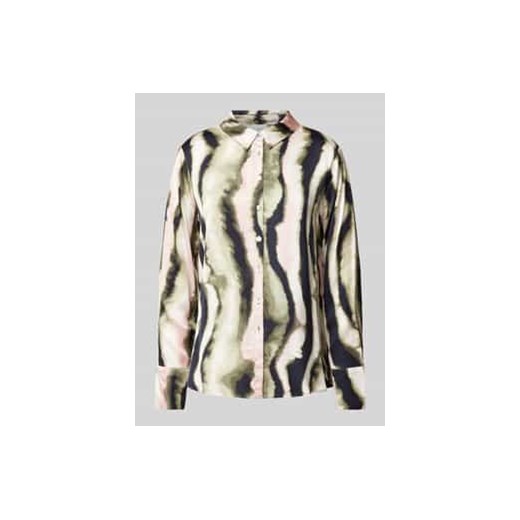 Bluzka o kroju regular fit z długim rękawem i wzorem na całej powierzchni ze sklepu Peek&Cloppenburg  w kategorii Koszule damskie - zdjęcie 177836245