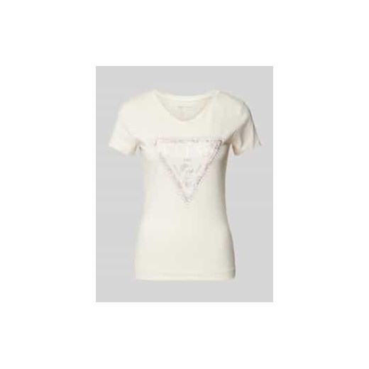 T-shirt z nadrukiem z logo model ‘PYTHON’ ze sklepu Peek&Cloppenburg  w kategorii Bluzki damskie - zdjęcie 177836288