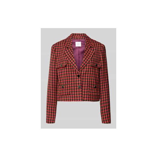 Żakiet krótki o kroju regular fit z efektem bouclé i wzorem w pepitkę ze sklepu Peek&Cloppenburg  w kategorii Marynarki damskie - zdjęcie 177836319
