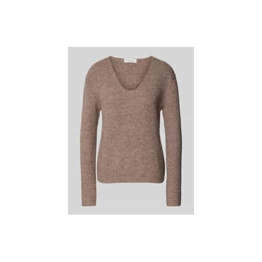 Sweter z dzianiny z dekoltem w serek ze sklepu Peek&Cloppenburg  w kategorii Swetry damskie - zdjęcie 177836866