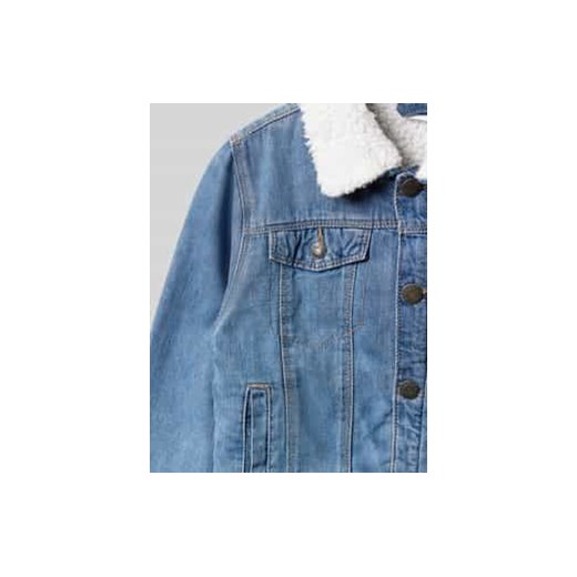 Kurtka jeansowa z dodatkiem wełny i kieszeniami na piersi model ‘JACK’ Name It 122 promocja Peek&Cloppenburg