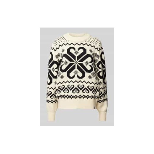 Sweter z norweskim wzorem i okrągłym dekoltem model ‘FALKEBERG’ ze sklepu Peek&Cloppenburg  w kategorii Swetry damskie - zdjęcie 177837186