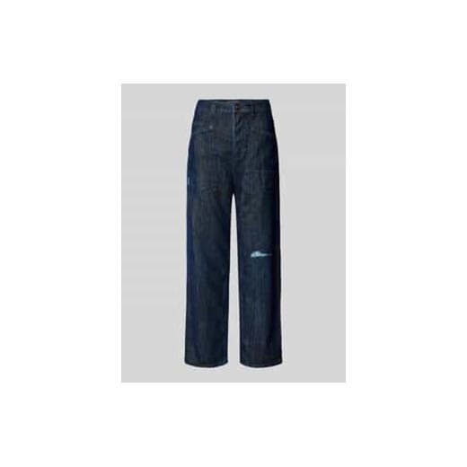 Jeansy o kroju baggy straight fit z efektem znoszenia ze sklepu Peek&Cloppenburg  w kategorii Jeansy damskie - zdjęcie 177837378