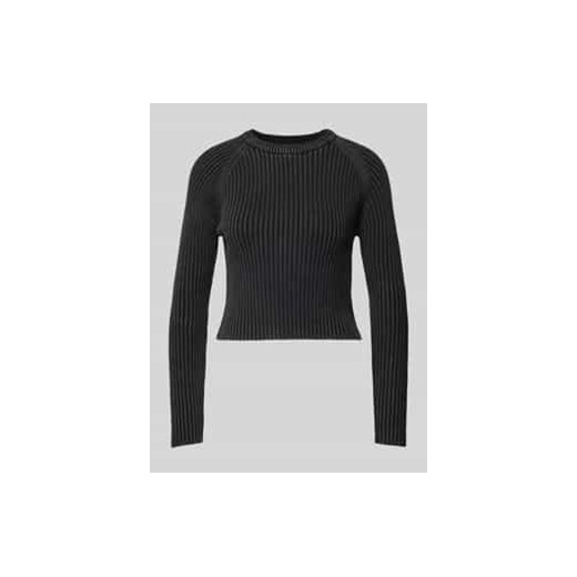 Sweter z dzianiny o kroju regular fit z efektem sprania model ‘REAL’ ze sklepu Peek&Cloppenburg  w kategorii Swetry damskie - zdjęcie 177837509