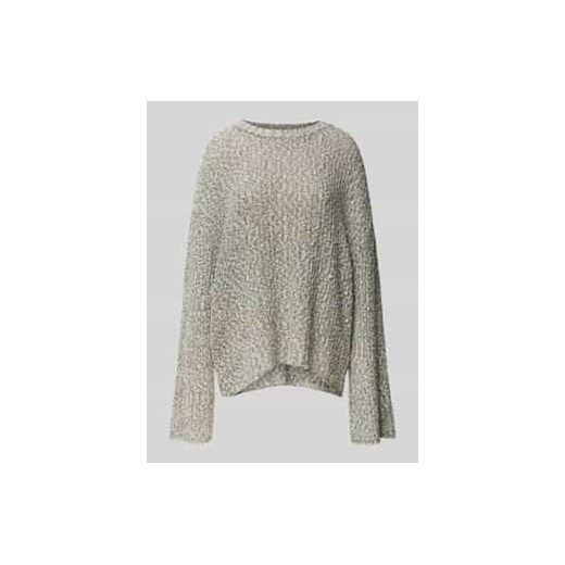 Sweter z dzianiny o kroju oversized z prążkowanym,okrągłym dekoltem ze sklepu Peek&Cloppenburg  w kategorii Swetry damskie - zdjęcie 177837536