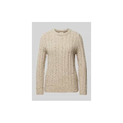 Sweter wełniany ze ściegiem warkoczowym ze sklepu Peek&Cloppenburg  w kategorii Swetry damskie - zdjęcie 177838006