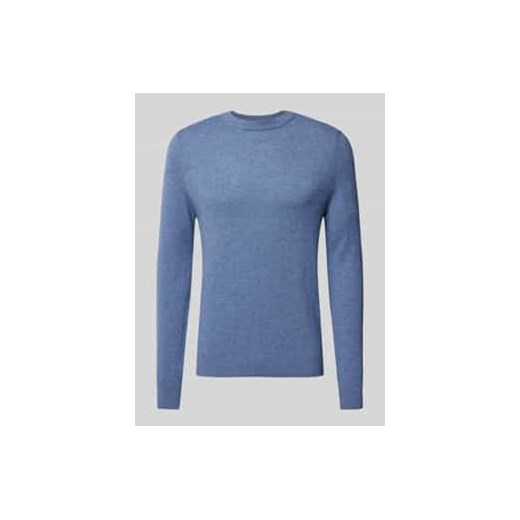 Sweter z dzianiny z okrągłym dekoltem ze sklepu Peek&Cloppenburg  w kategorii Swetry męskie - zdjęcie 177838099