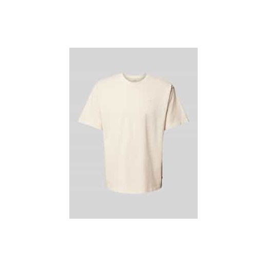 T-shirt z prążkowanym,okrągłym dekoltem ze sklepu Peek&Cloppenburg  w kategorii T-shirty męskie - zdjęcie 177838158
