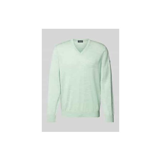 Sweter z dzianiny z dekoltem w serek ze sklepu Peek&Cloppenburg  w kategorii Swetry męskie - zdjęcie 177838209