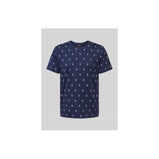T-shirt z prążkowanym okrągłym dekoltem ze sklepu Peek&Cloppenburg  w kategorii T-shirty męskie - zdjęcie 177838428