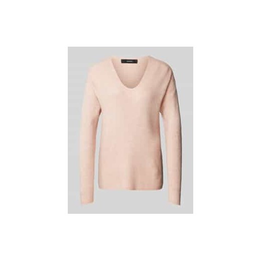 Sweter z dzianiny o kroju regular fit z dekoltem w serek model ‘CREWLEFILE’ ze sklepu Peek&Cloppenburg  w kategorii Swetry damskie - zdjęcie 177838777