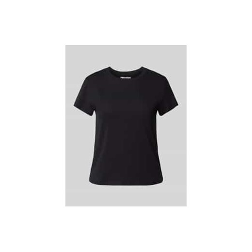T-shirt o luźnym kroju z prążkowanym,okrągłym dekoltem ze sklepu Peek&Cloppenburg  w kategorii Bluzki damskie - zdjęcie 177839115