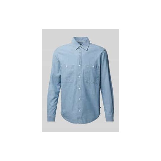 Koszula jeansowa o kroju regular fit z czystej bawełny ze sklepu Peek&Cloppenburg  w kategorii Koszule męskie - zdjęcie 177839427