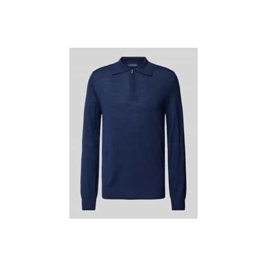 Sweter z dzianiny z krótkim zamkiem błyskawicznym ze sklepu Peek&Cloppenburg  w kategorii Swetry męskie - zdjęcie 177839509