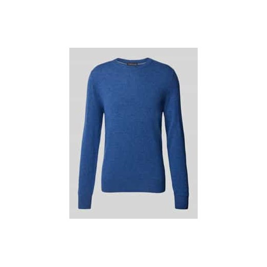 Sweter z dzianiny z prążkowanymi wykończeniami ze sklepu Peek&Cloppenburg  w kategorii Swetry męskie - zdjęcie 177839516