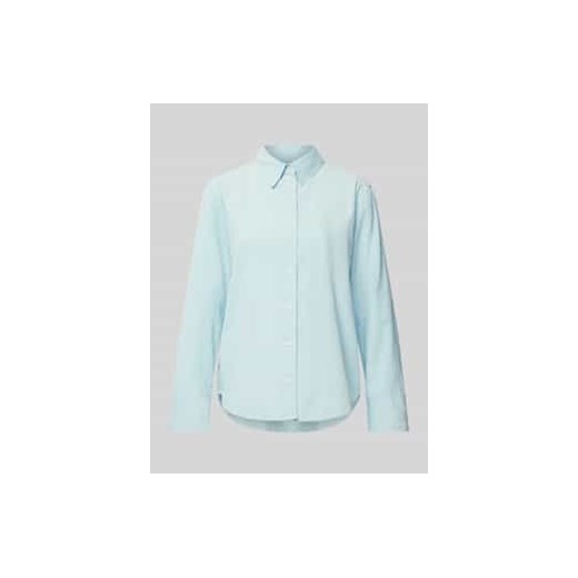 Bluzka koszulowa o kroju regular fit z wykończeniem z drobnego sztruksu ze sklepu Peek&Cloppenburg  w kategorii Koszule damskie - zdjęcie 177839629