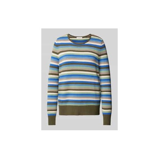 Sweter z dzianiny z okrągłym dekoltem ze sklepu Peek&Cloppenburg  w kategorii Swetry damskie - zdjęcie 177839637