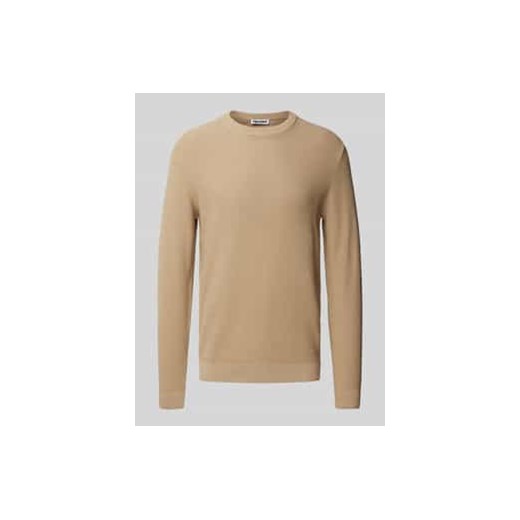 Sweter z dzianiny z okrągłym dekoltem ze sklepu Peek&Cloppenburg  w kategorii Swetry męskie - zdjęcie 177839809