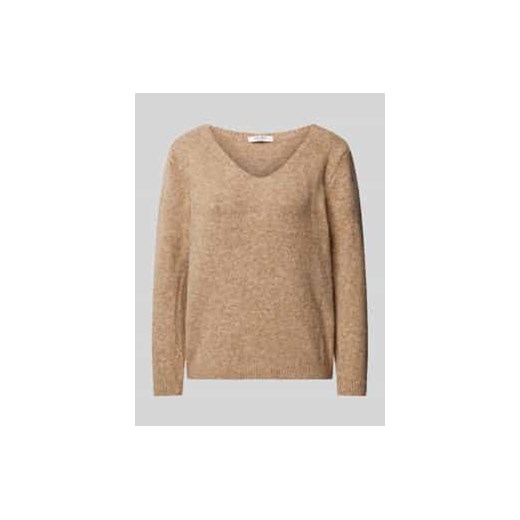 Sweter z dzianiny z prążkowanymi wykończeniami ze sklepu Peek&Cloppenburg  w kategorii Swetry damskie - zdjęcie 177839878