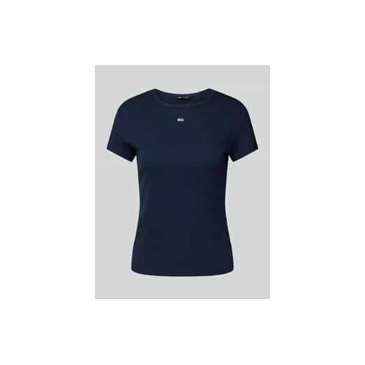 T-shirt o kroju slim fit z wyhaftowanym logo ze sklepu Peek&Cloppenburg  w kategorii Bluzki damskie - zdjęcie 177840059