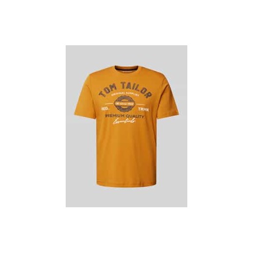 T-shirt o kroju regular fit z rękawem o dł. 1/2 z czystej bawełny ze sklepu Peek&Cloppenburg  w kategorii T-shirty męskie - zdjęcie 177840227
