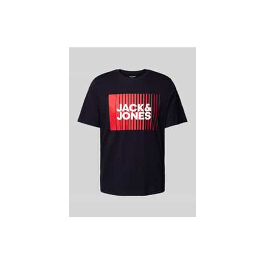 T-shirt z nadrukiem z logo model ‘CORP’ ze sklepu Peek&Cloppenburg  w kategorii T-shirty męskie - zdjęcie 177840277