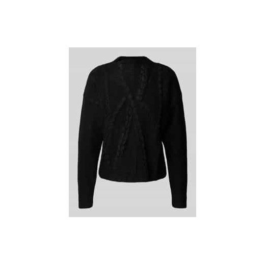 Sweter z dzianiny ze ściegiem warkoczowym model ‘Sola’ ze sklepu Peek&Cloppenburg  w kategorii Swetry damskie - zdjęcie 177840278