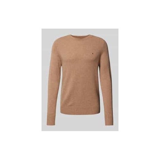 Sweter wełniany z wyhaftowanym logo ze sklepu Peek&Cloppenburg  w kategorii Swetry męskie - zdjęcie 177840379