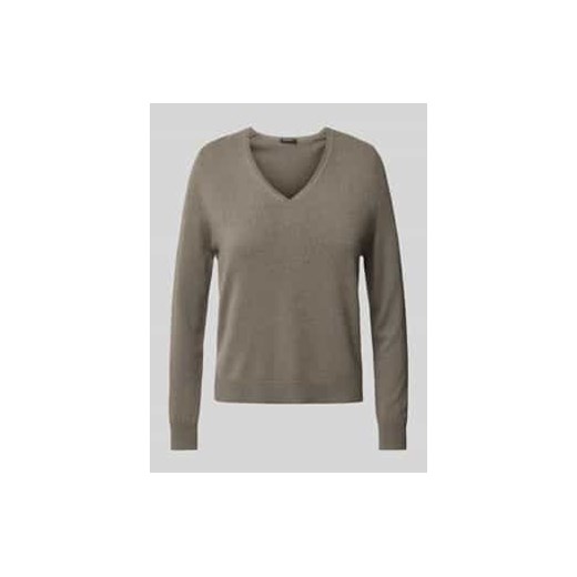 Sweter z kaszmiru z zaokrąglonym dekoltem w serek ze sklepu Peek&Cloppenburg  w kategorii Swetry damskie - zdjęcie 177840555