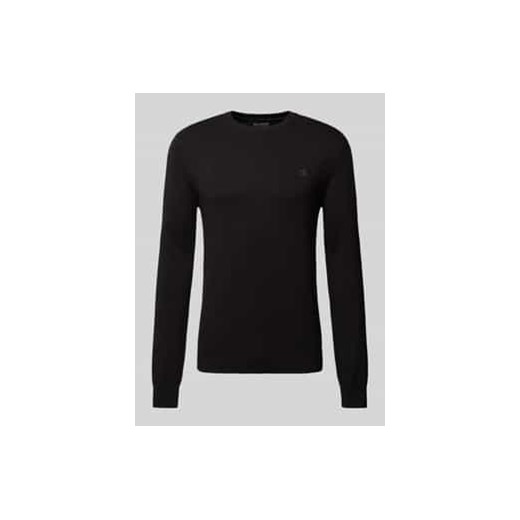 Sweter z dzianiny z wyhaftowanym logo model ‘CORE’ ze sklepu Peek&Cloppenburg  w kategorii Swetry męskie - zdjęcie 177840936