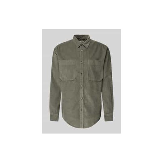 Koszula casualowa o kroju relaxed fit z fakturowanym wzorem model ‘ALP’ ze sklepu Peek&Cloppenburg  w kategorii Koszule męskie - zdjęcie 177840958