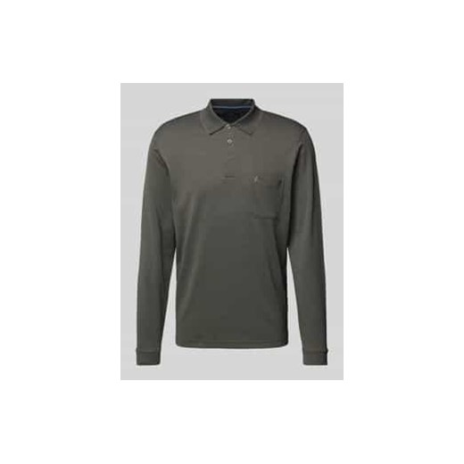 Bluzka z długim rękawem z kołnierzykiem polo ze sklepu Peek&Cloppenburg  w kategorii T-shirty męskie - zdjęcie 177841018