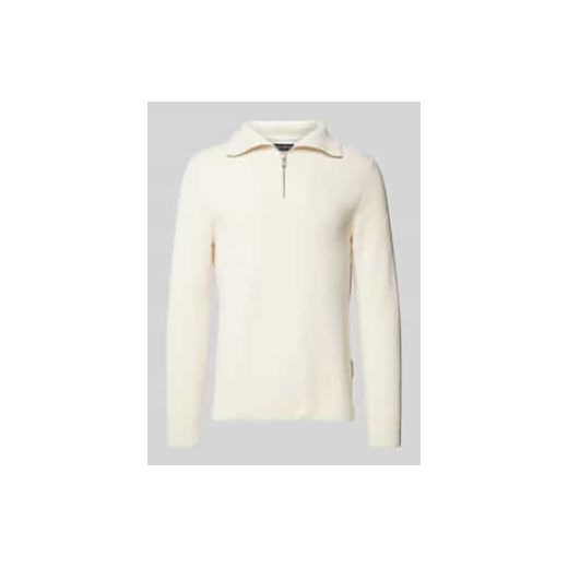 Bluza z kołnierzem o kroju regular fit z czystej bawełny ze sklepu Peek&Cloppenburg  w kategorii Swetry męskie - zdjęcie 177841116