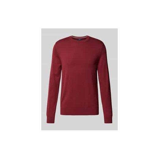Sweter z dzianiny z okrągłym dekoltem ze sklepu Peek&Cloppenburg  w kategorii Swetry męskie - zdjęcie 177841258