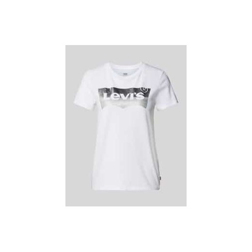 T-shirt z nadrukiem z logo ze sklepu Peek&Cloppenburg  w kategorii Bluzki damskie - zdjęcie 177841445
