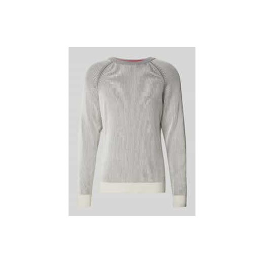 Sweter z dzianiny z prążkowanymi wykończeniami model ‘Squizzo’ ze sklepu Peek&Cloppenburg  w kategorii Swetry męskie - zdjęcie 177841597