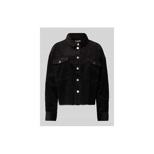 Bluzka sztruksowa o kroju relaxed fit z kieszeniami z patką na piersi model ‘MARINA’ ze sklepu Peek&Cloppenburg  w kategorii Koszule damskie - zdjęcie 177841807